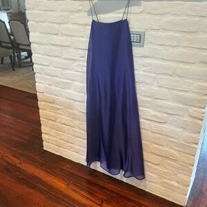 STAUD Deep Purple Maxi Dress with straps